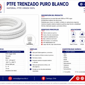 PTFE TRENZADO PURO BLANCO