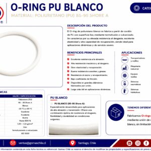 ORING BLANCO LISO PU POLIURETATO