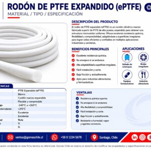 RODON PTFE EXPANDIDO BLANCO