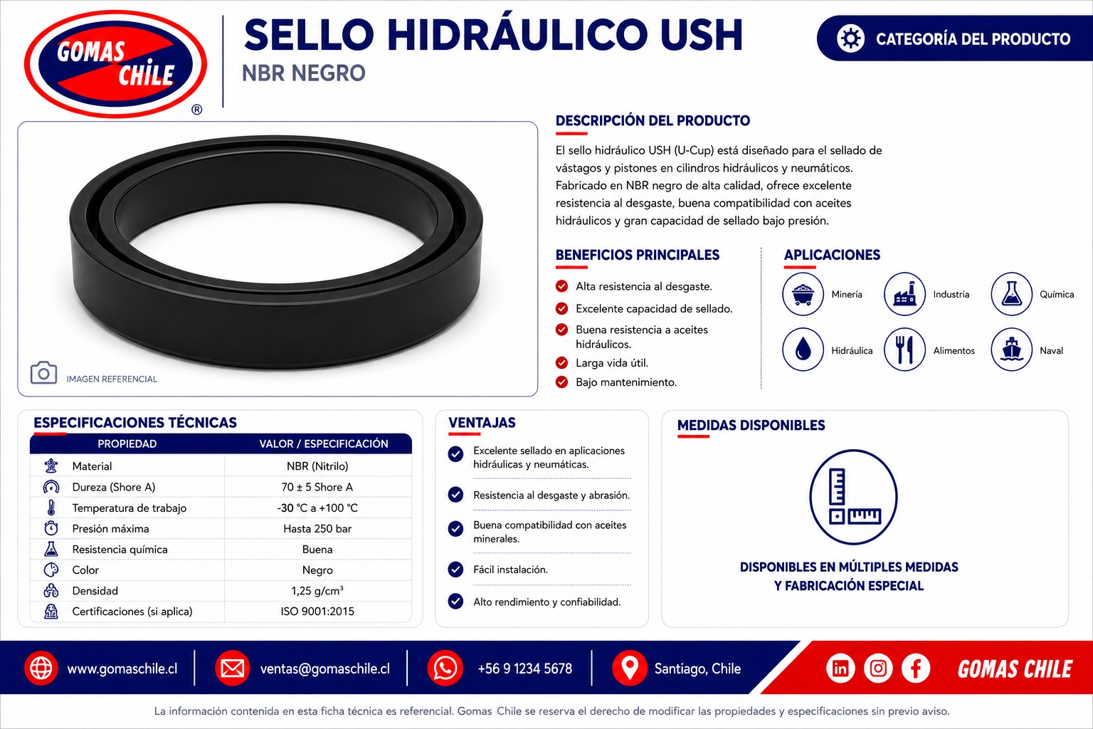 SELLO HIDERÁULICO UHS NBR
