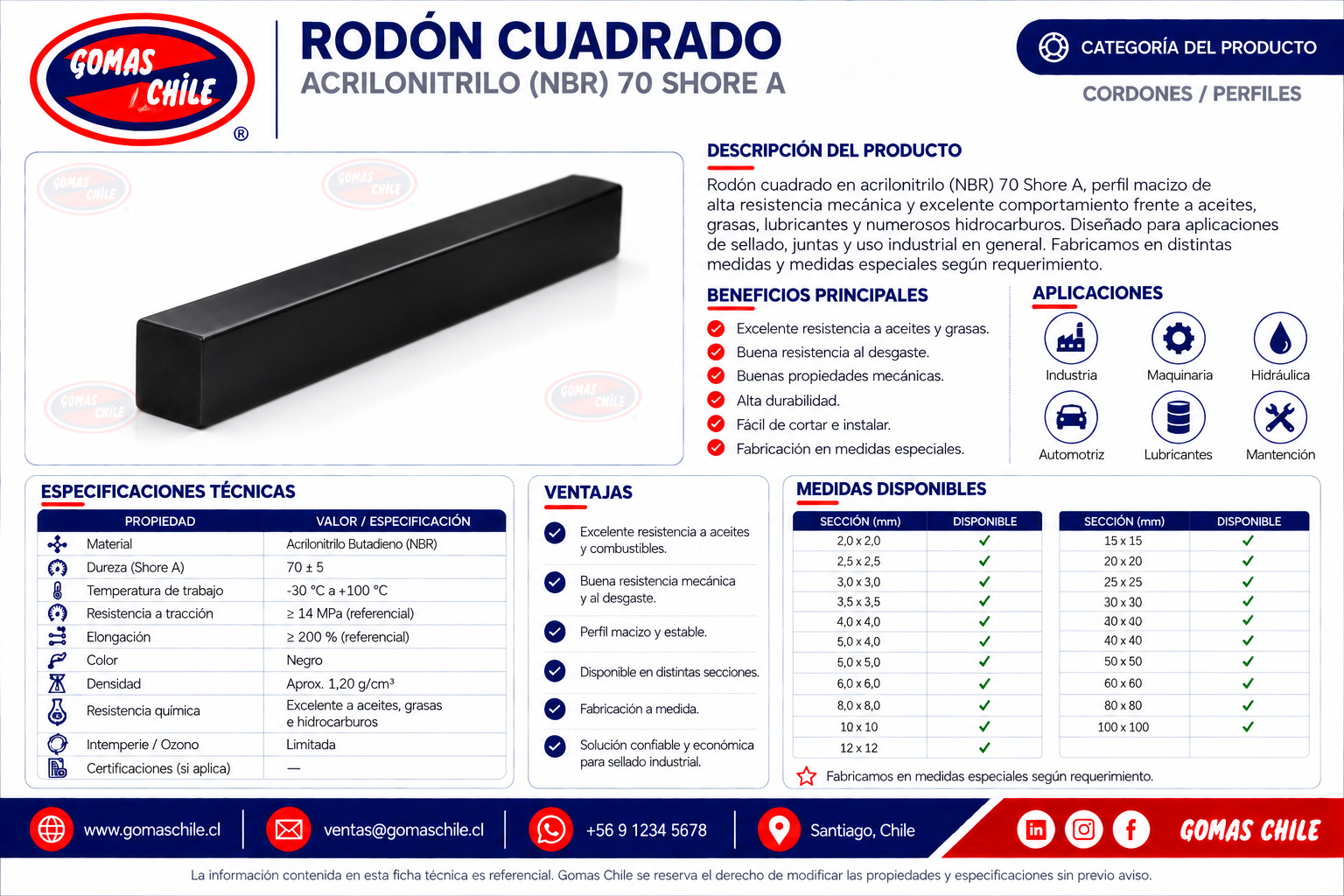 Rodon Cuadrado NBR